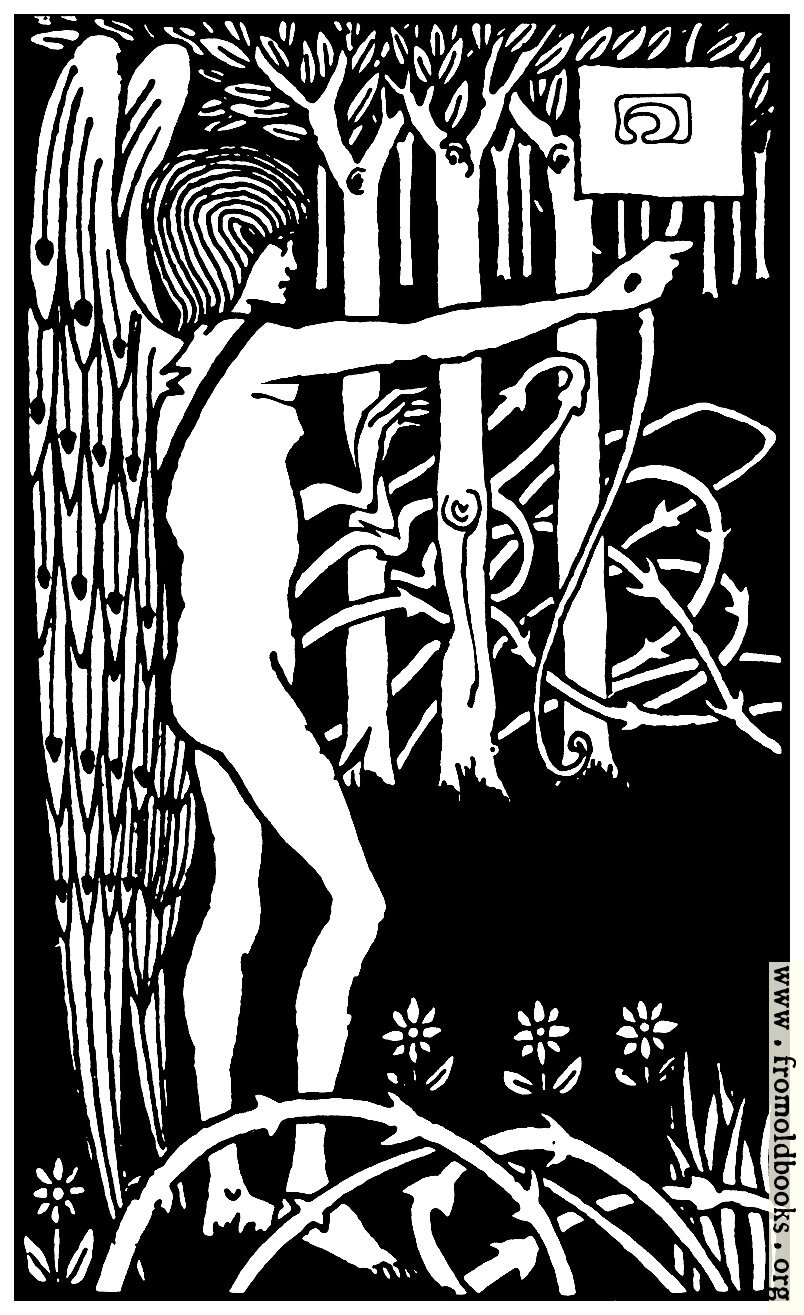 [Picture: Art Nouveau Nude Archer in Forest]