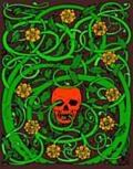 Goth skull with vines, colour version