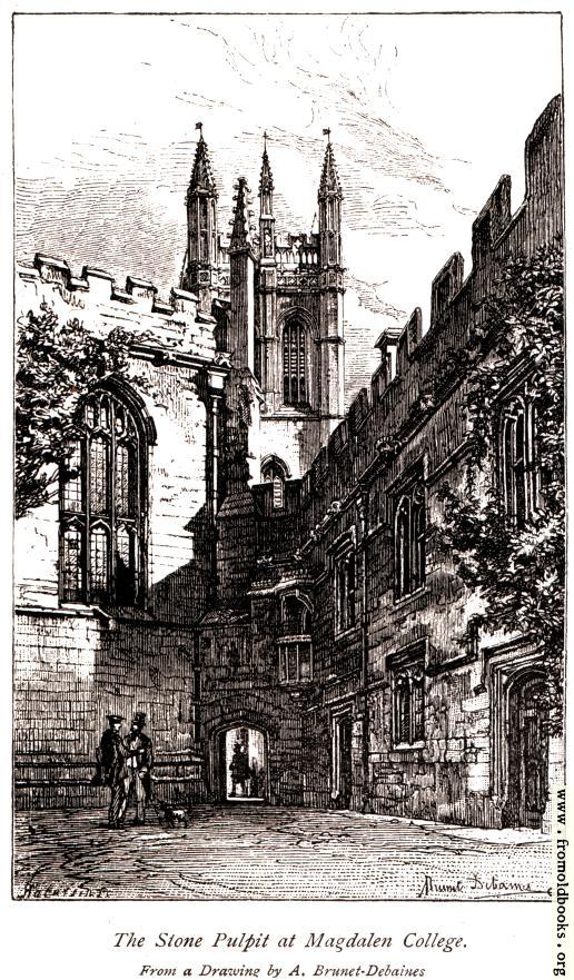 [Picture: The Stone Pulpit at Magdalen College.]