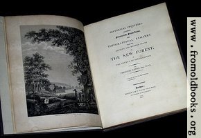 Title page and Frontispiece (Laws of the New Forest)