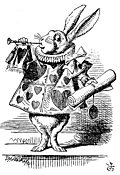 [Picture: White Rabbit, dressed as herald, blowing trumpet]