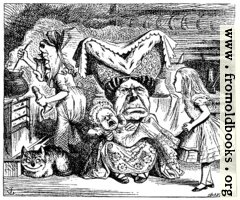 [picture: Cook, Duchess, Cheshire Cat, Baby, and Alice]
