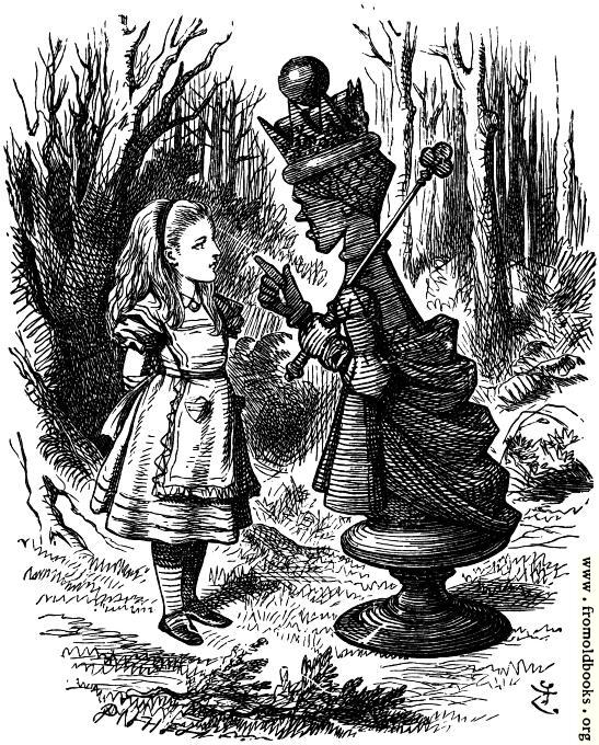 [Picture: The Red Queen chastises Alice]