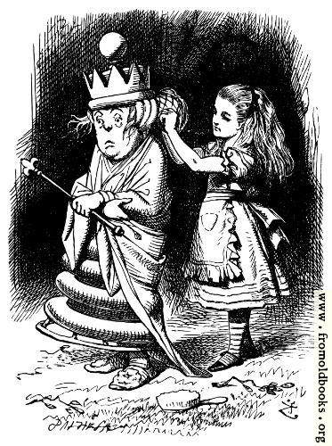 [Picture: Alice and the White Queen Addressed]