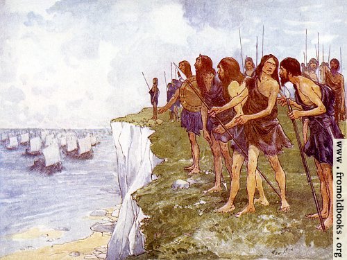 [Picture: The shore was covered with men ready for battle]