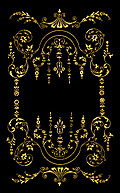 [Picture: Victorian border, Gold on Black.]