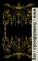 Victorian border, Gold on Black.