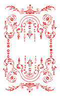 [Picture: Victorian Border, Red on White.]