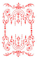 [Picture: Victorian Border, Red on White.]