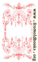 Victorian Border, Red on White.