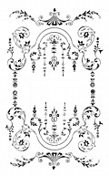 Victorian Border, Black on White.