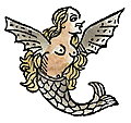 [Picture: Winged Mermaid from p. 199 recto]