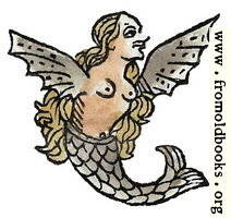 Winged Mermaid from p. 199 recto