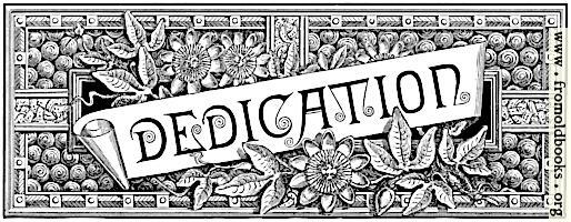 Dedication: art deco scroll in floral border