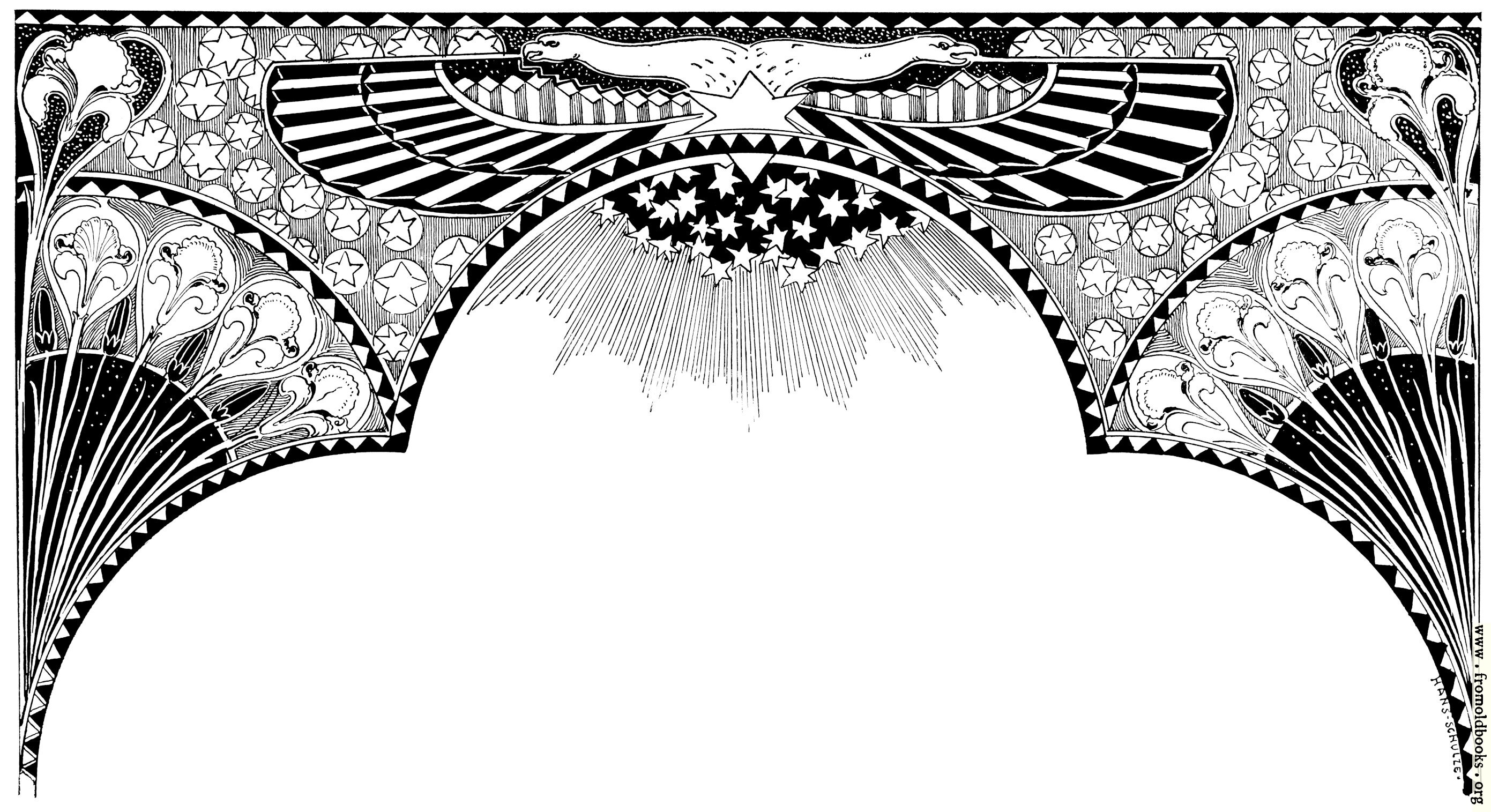 [Picture: Patriotic Border With Stars, Stripes, Eagles]