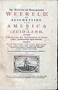 [Picture: Title Page, Descrtion of the new World]
