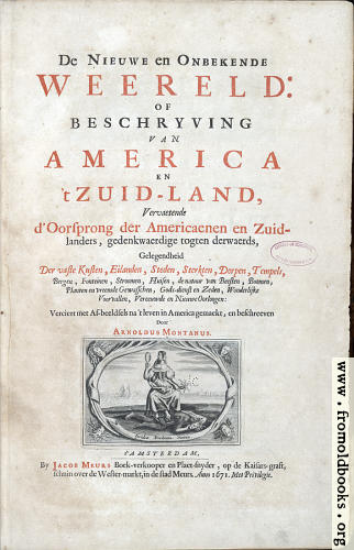 [Picture: Title Page, Descrtion of the new World]