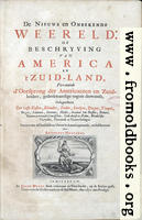 [picture: Title Page, Descrtion of the new World]