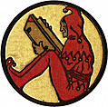 Front Cover detail: jester reading a book