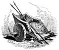 [Picture: 75.—British War Chariot, Shield and Spears.]