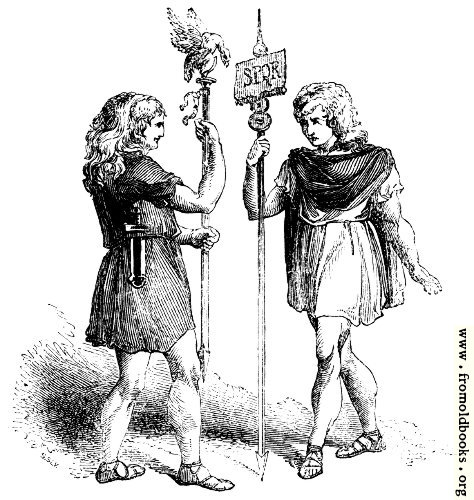 [Picture: 96.—Roman Standard Bearers.]