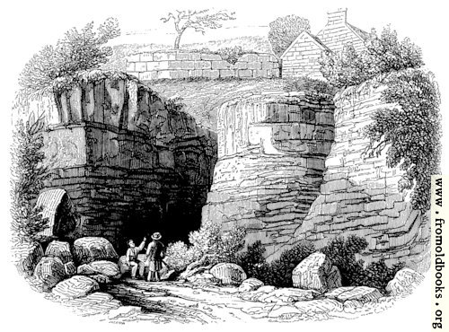 [Picture: 131.—Wall of Severus, on the Sandstone Quarries, Denton Dean, near Newcastle-upon-Tyne.]