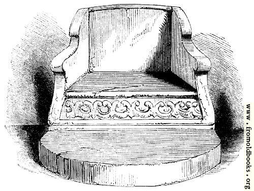 [Picture: 590.—Stone Chair in the Chapter House, Durham.]