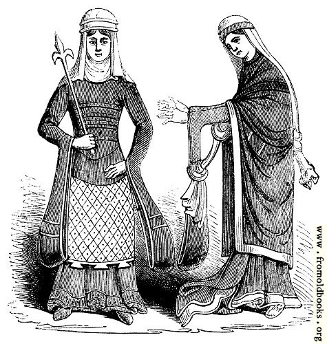 [Picture: 790.—Costume of Norman English Ladies in 12th Century.]