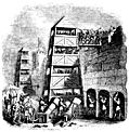 [Picture: 1253.—Breaching Tower; Archers behind their Pavison; Canon, Crossbow-men, &c.]