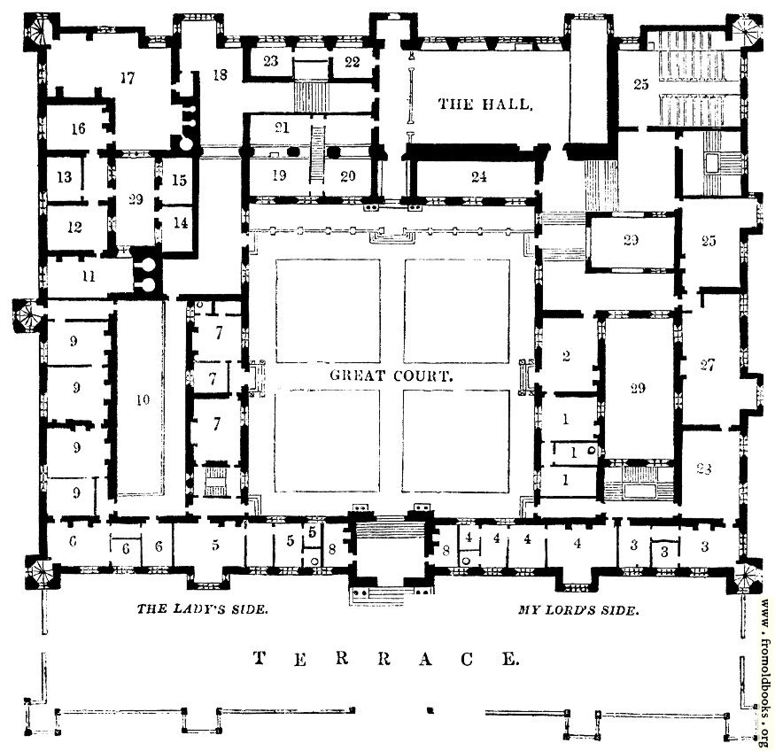 1674.—Plan of Buckhurst House, Sussex.