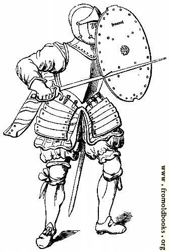 [Picture: 2045.—Infantry Armour, 1625 (From a Specimen at Goodrich Court; engraved in Skelton’s Armour)]