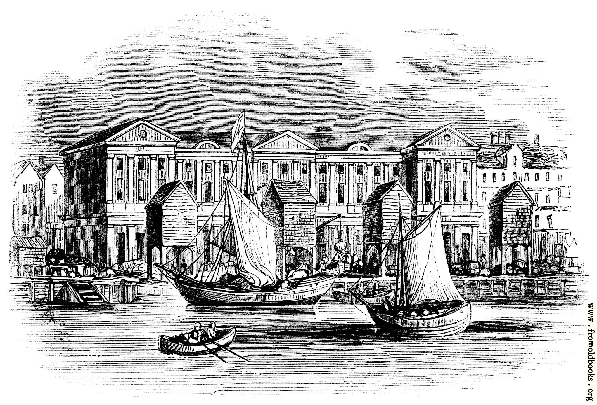 [Picture: 2088.—The Custom-House, London, as it appeared before the Great Fire. (From a Print by Hollar.)]