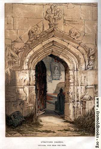 [Picture: Stratford Church, looking in through the door]