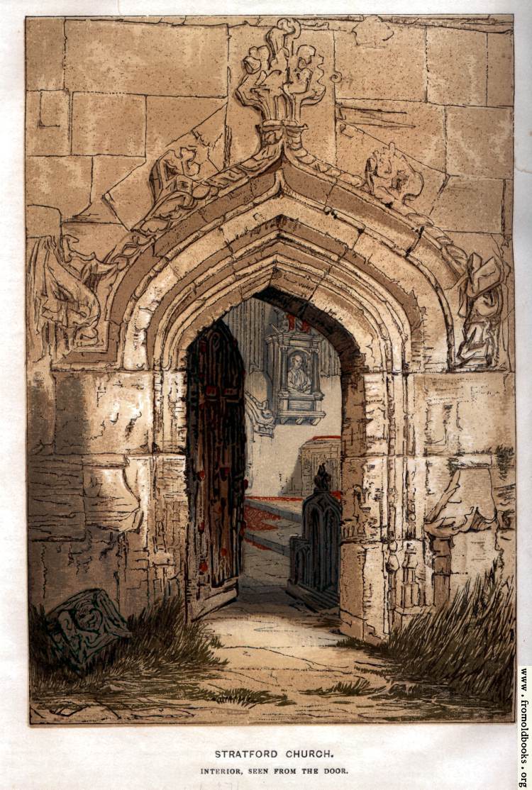 [Picture: Stratford Church, looking in through the door]
