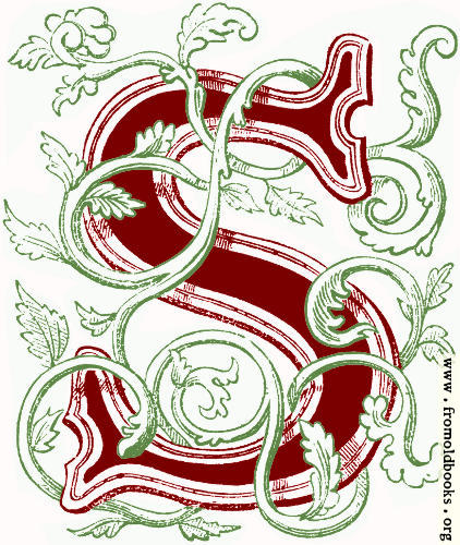 [Picture: Floriated initial capital letter “S” (coloured version)]