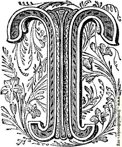 [Picture: Floriated initial capital letter “T”]