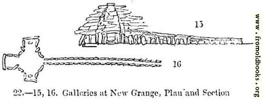 [picture: 22.---Galleries at New Grange, Plan and Section]