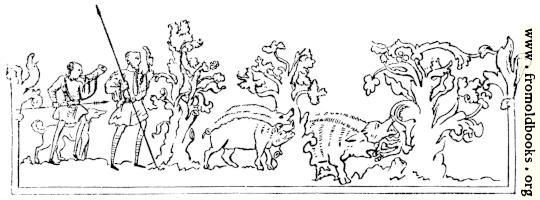 [picture: 231.---Boar-Hunting.---(From Cotton MS.)]