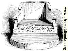 [picture: 590.---Stone Chair in the Chapter House, Durham.]