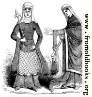 [picture: 790.---Costume of Norman English Ladies in 12th Century.]