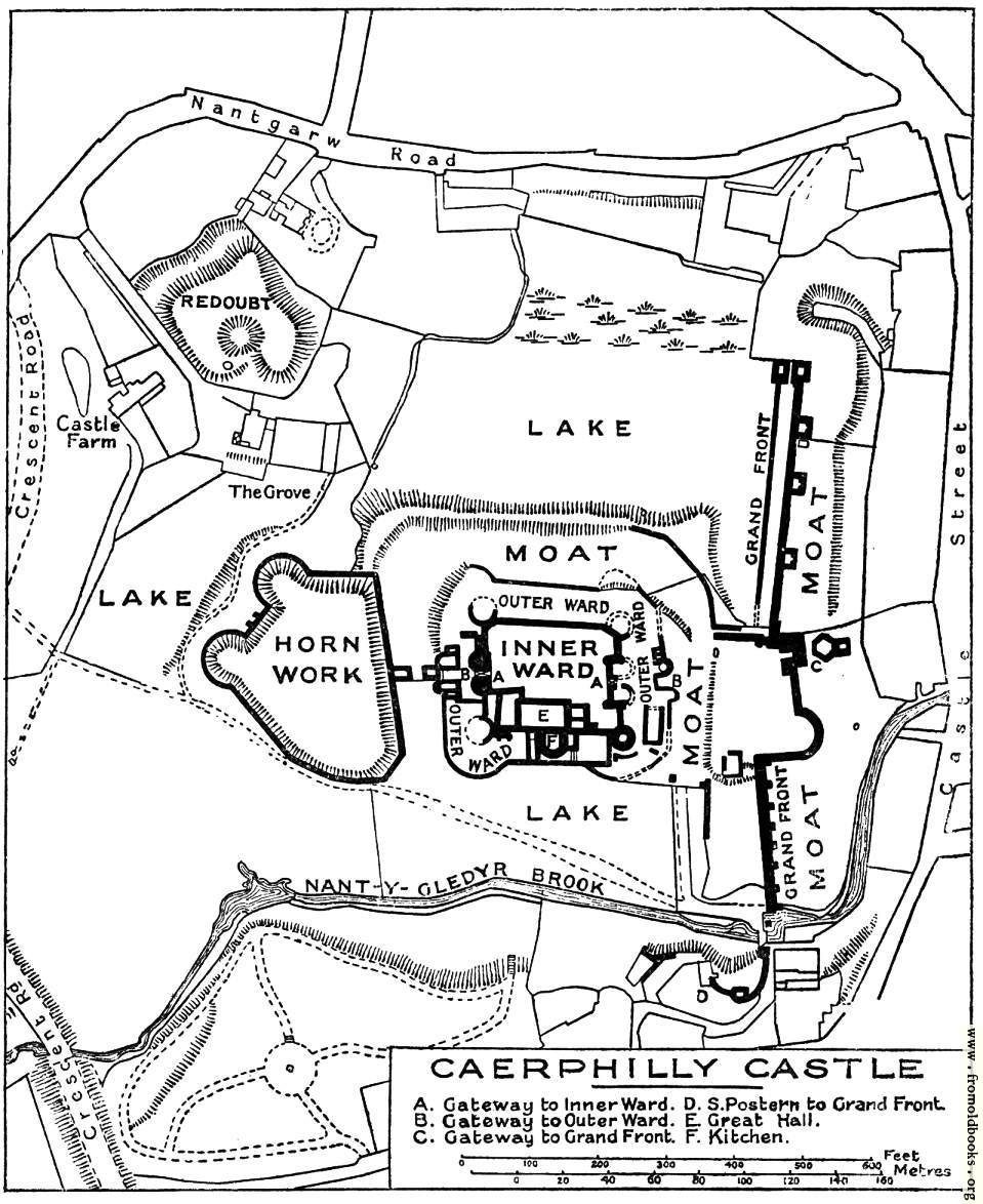 [Picture: Plan of Caerphilly Castle]