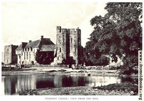 [Picture: Stokesay Castle: Exterior, from the lake]