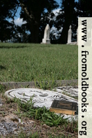 Old book on gravestone