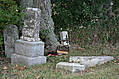 [Picture: Old family bible in country churchyard]