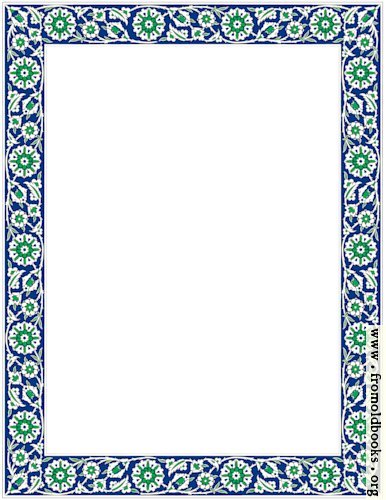 [Picture: Persion ceramic tile border: flowers and vines, bright version]