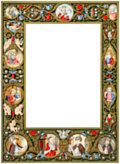 Fifteenth Century Manuscript Border With Jewels