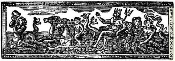 Chapter Heading Woodcut featuring Neptune and Mermaids