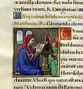[Picture: Page detail from Mediaeval Book of Hours]