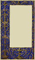 [Picture: Ornate blue and gold full-page border]
