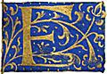 Letter “F” from 16th century book of hours